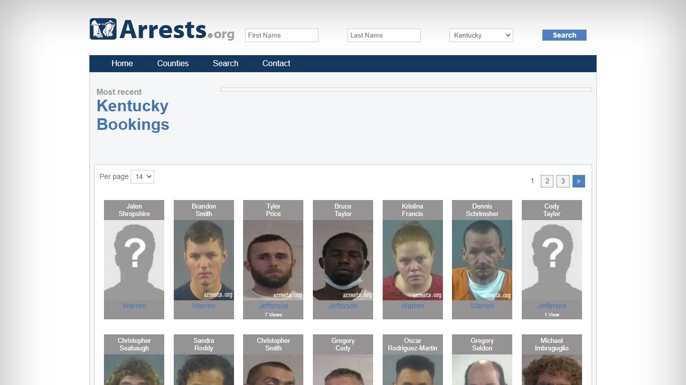 Kentucky Arrests and Inmate Search