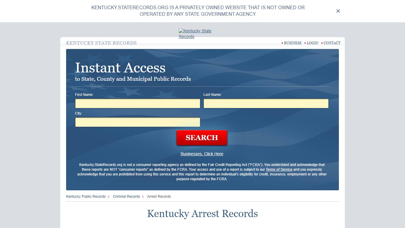 Kentucky Arrest Records | StateRecords.org