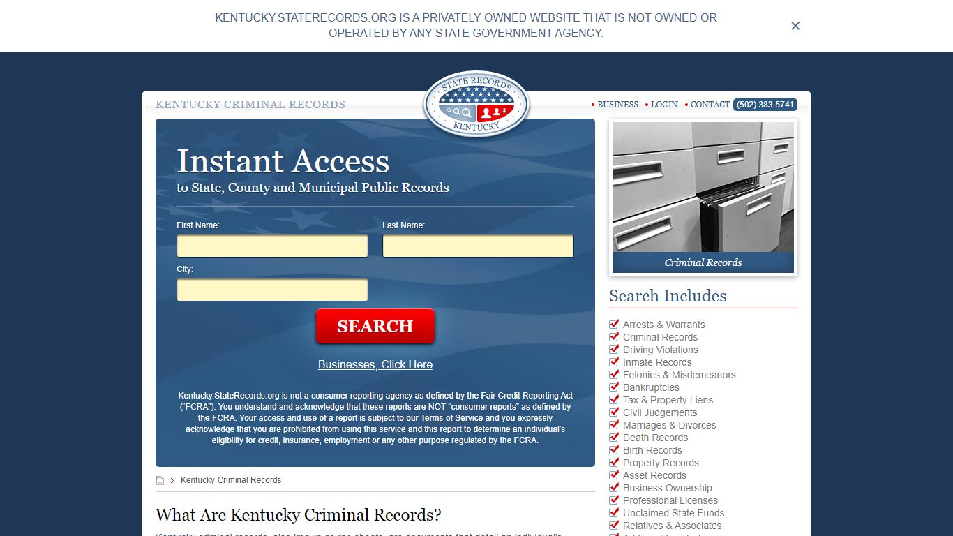 Kentucky Criminal Records | StateRecords.org
